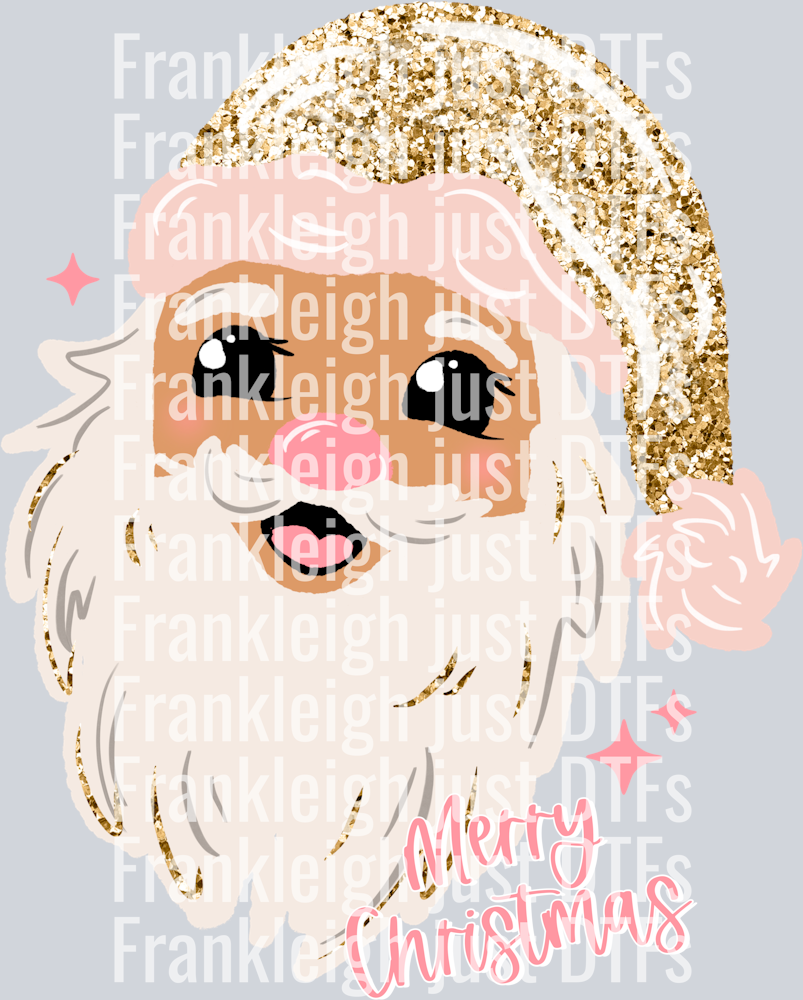 Glitter Pink Santa