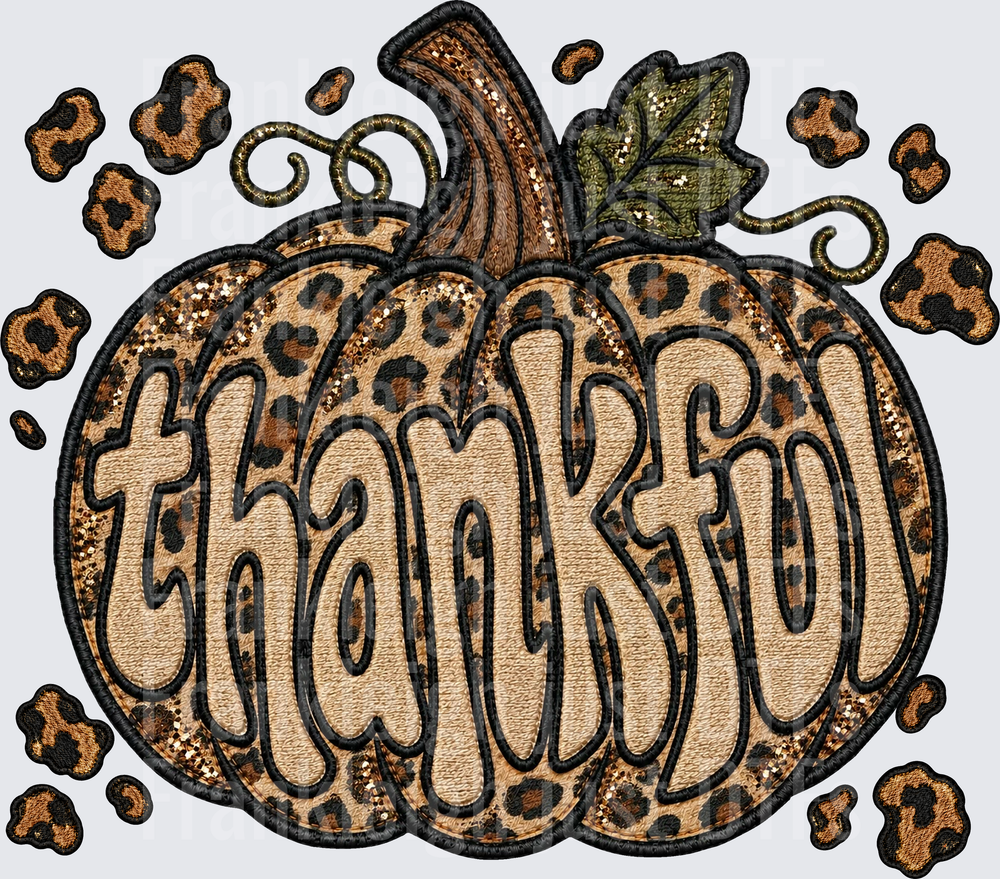 Thankful Leopard Pumpkin