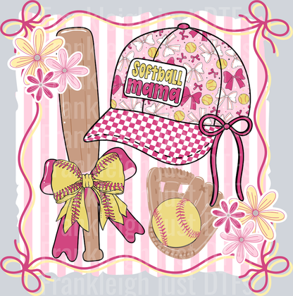 Softball mama hat collage (1)