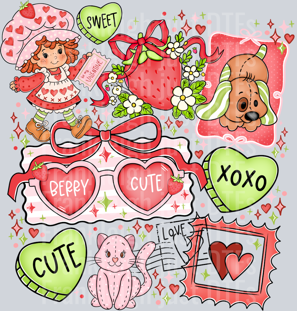 Strawberry  Valentine Collage