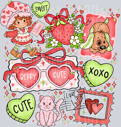 Strawberry  Valentine Collage