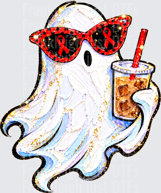 Red Ribbon Ghosty Faux Paint