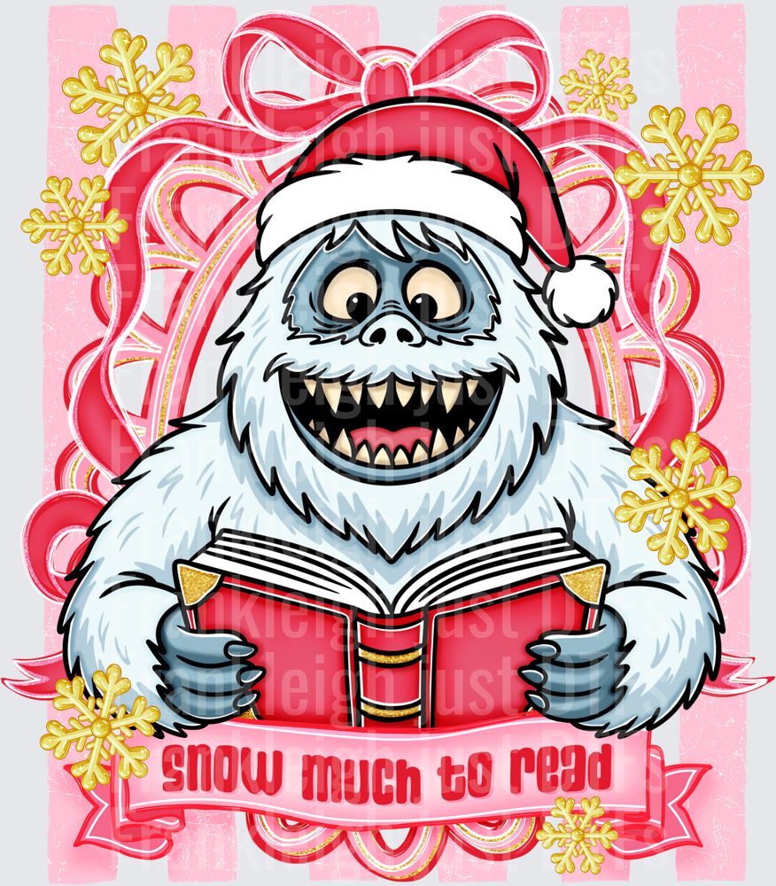 Snow Much to Read Striped Frame