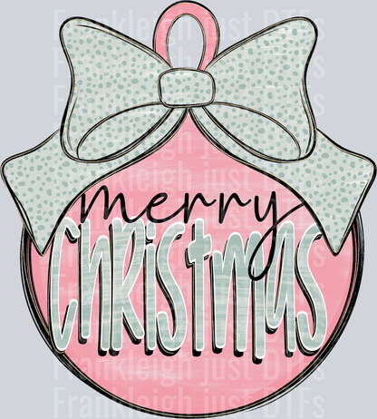 Merry Christmas Preppy Bow