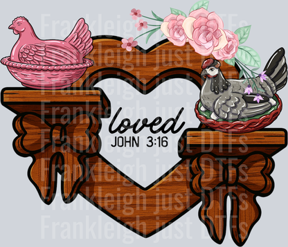 loved john 316 vintage hens on shelf