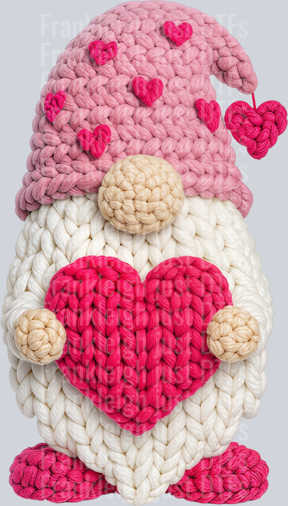 Faux yarn Valentine gnome