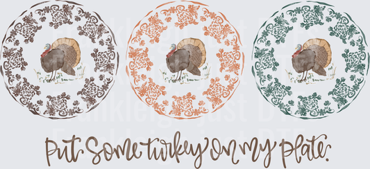 Put some Turkey on my plate (soft watercolor)