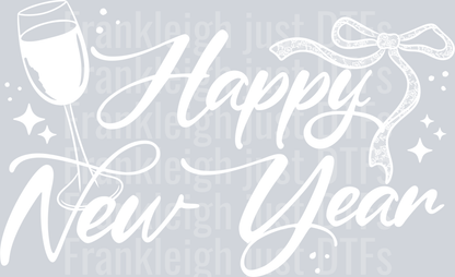 Happy New Years Single Color White