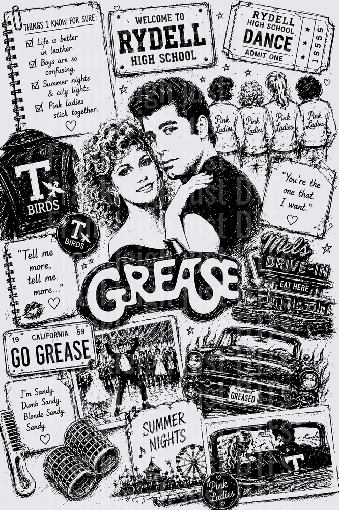 Grease Collage