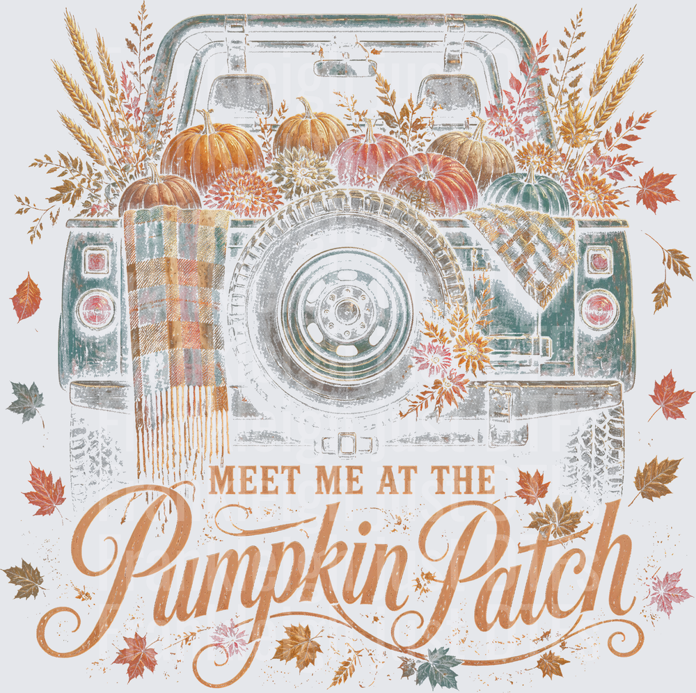 Pumpkin Patch Jeep (Halftone)