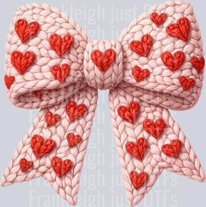 Yarn Heart Bow