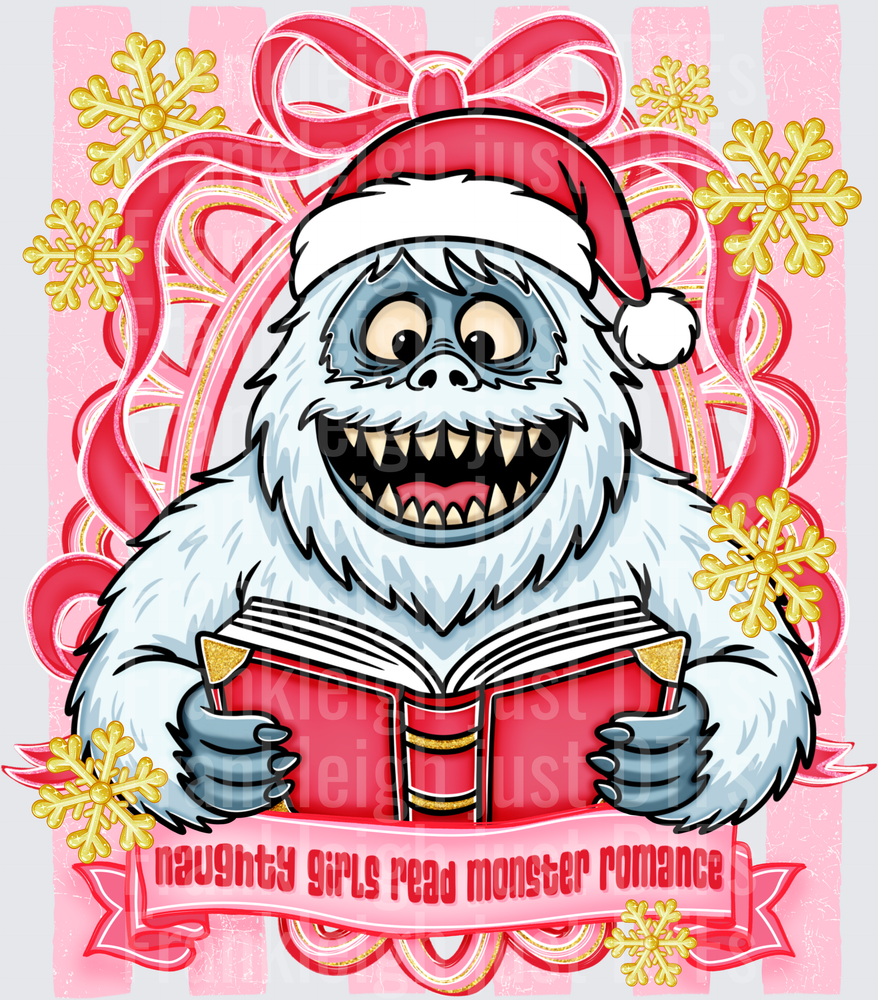 Naughty Girls Read Monster Romance Striped Frame