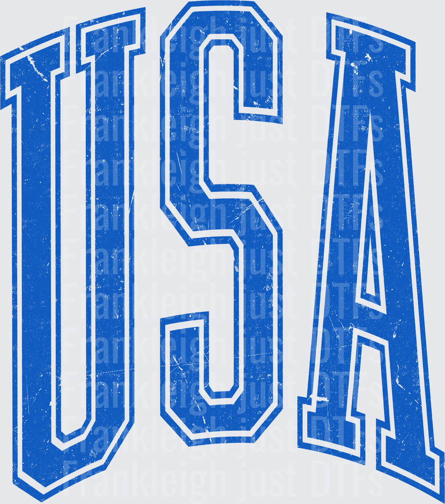 USA in blue
