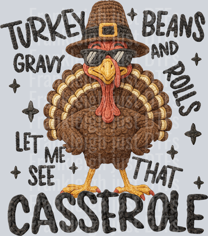 Turkey Bean and Rolls Faux Yarn