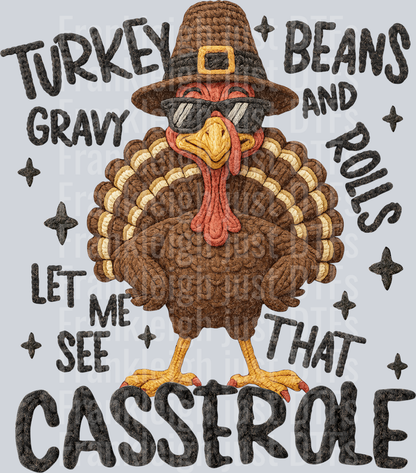 Turkey Bean and Rolls Faux Yarn