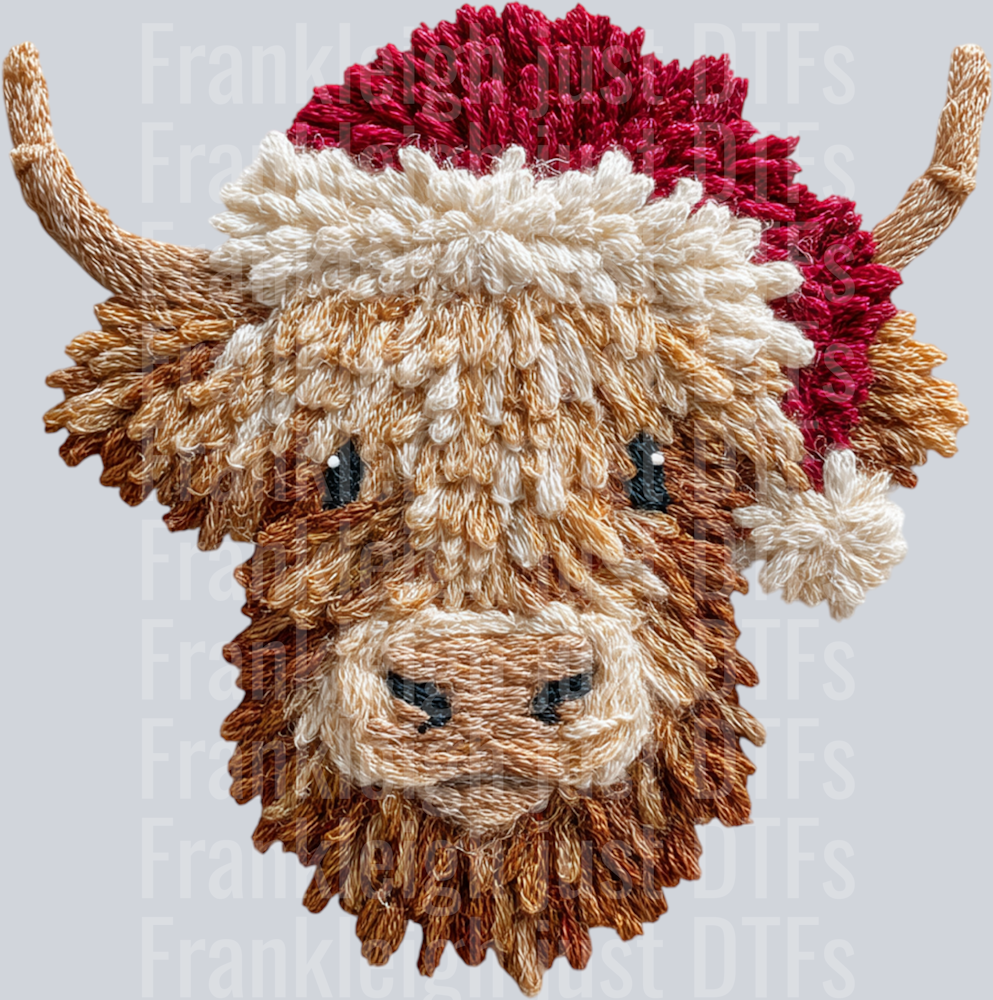 Highland Cow latch hook yarn crochet