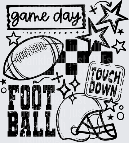 Football Collage Singe Color Black