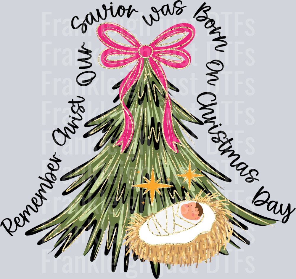 Remember Christ our Savior hot pink bow