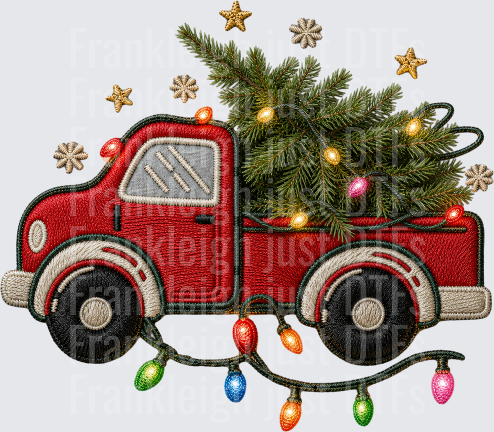 red christmas truck