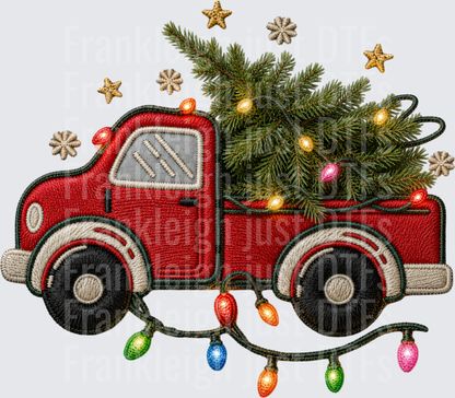 red christmas truck