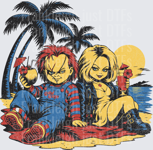 TIFFANY AND CHUCKY ON THE BEACH