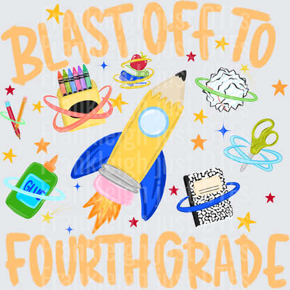 Blast off to Fourth Grade Boy