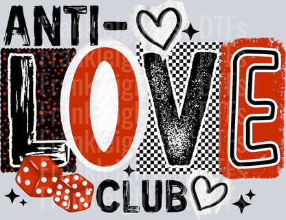 Anti Love Club Black letter