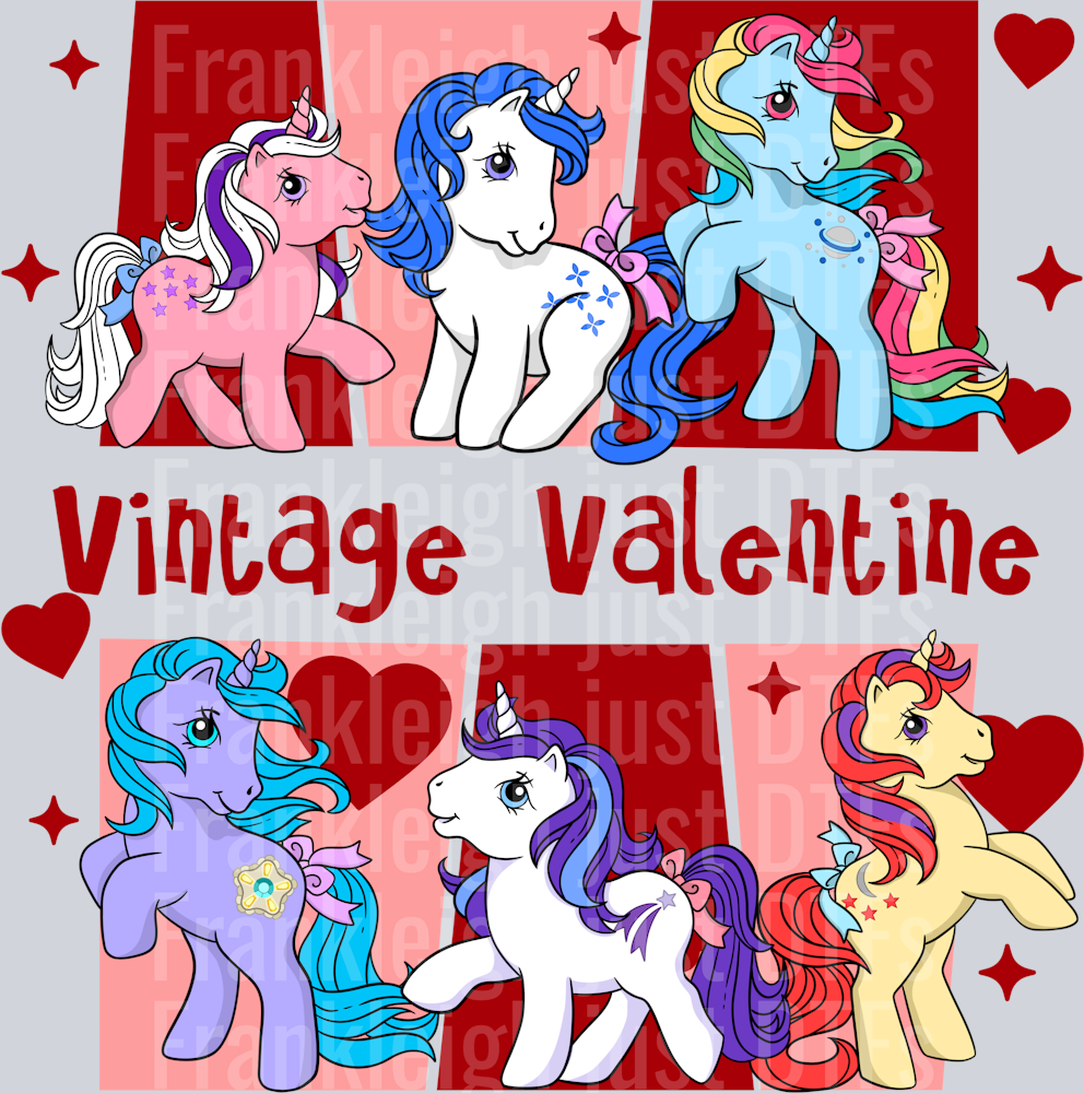 Vintage valentine pony