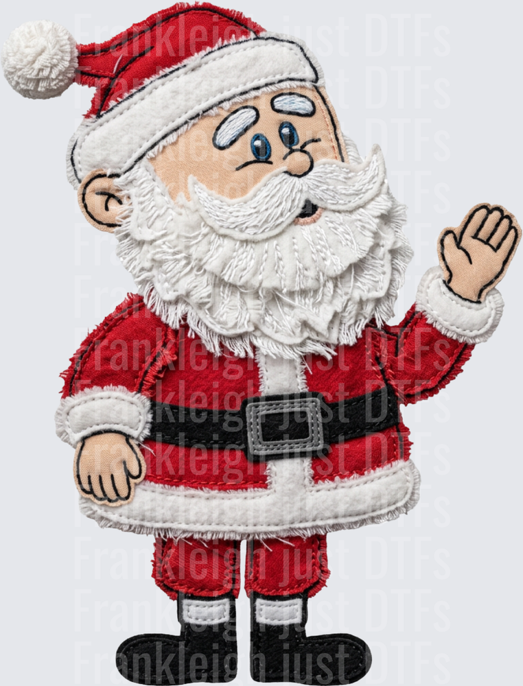 vintage stitched santa