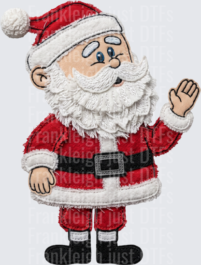 vintage stitched santa
