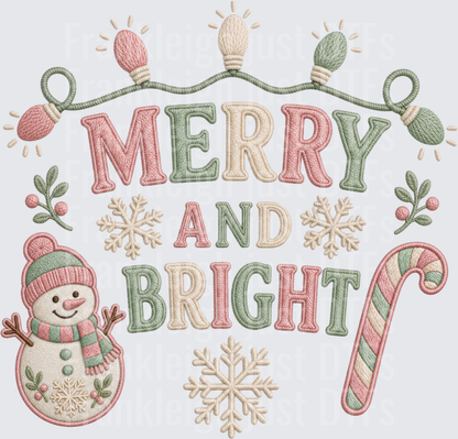 Merry and Bright snowman