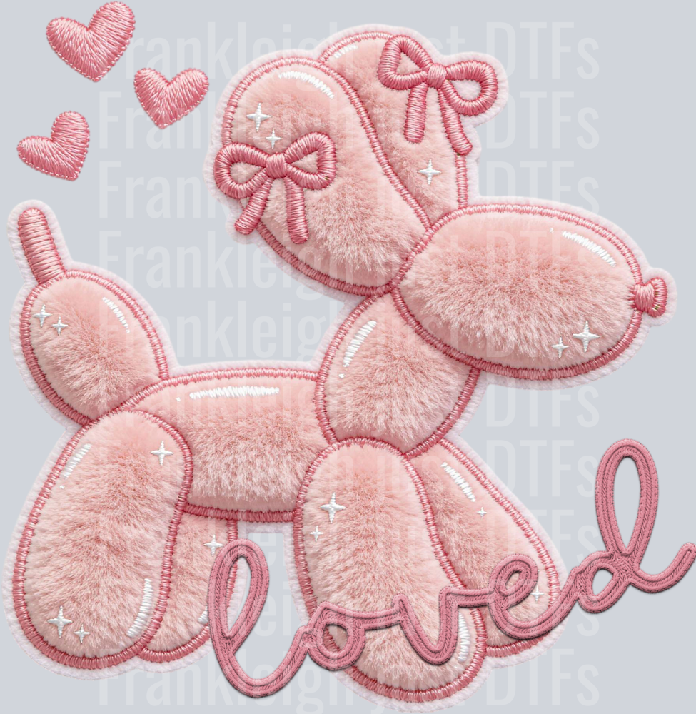Loved faux embroidery balloon dog.