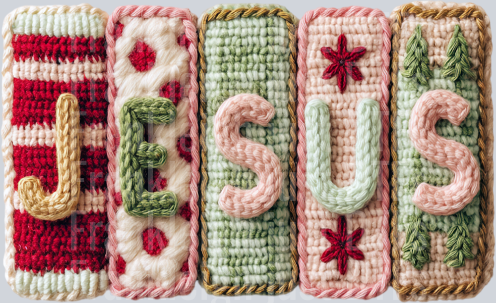Jesus latch hook yarn crochet