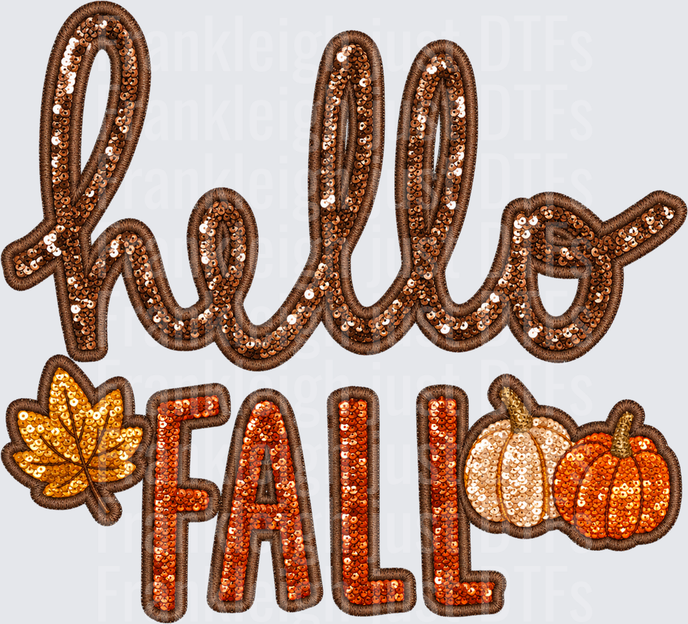 Hello Fall sequins