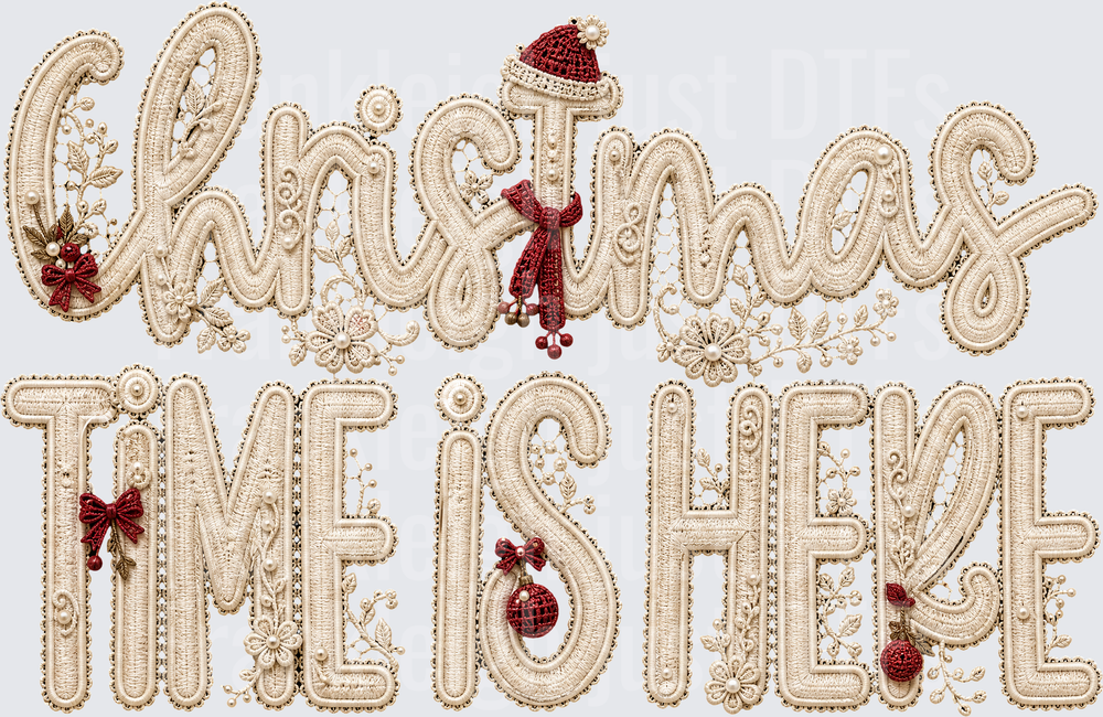 Christmas time is here lace