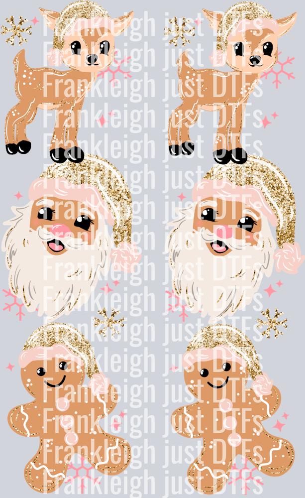 Merry Christmas Sleeve Pink Lighter Skin Tone