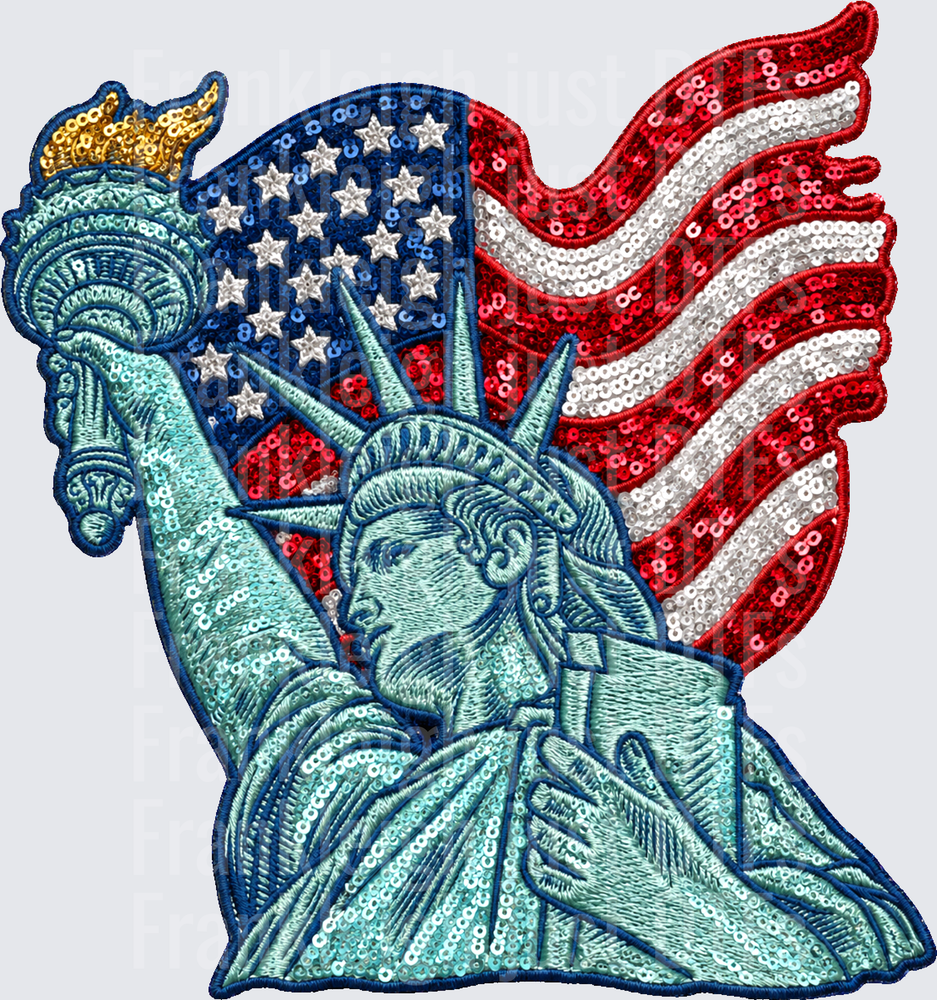 Statue Of Liberty Faux Sequin