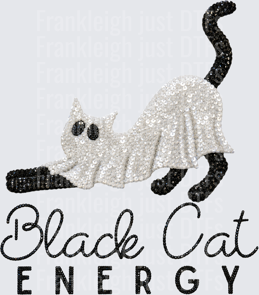 BLACK CAT ENERGY SEQUINS