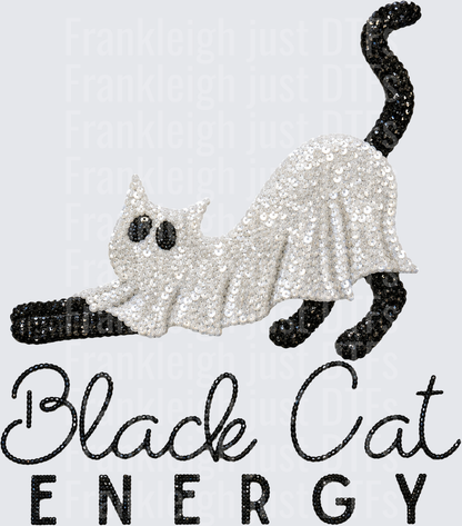 BLACK CAT ENERGY SEQUINS