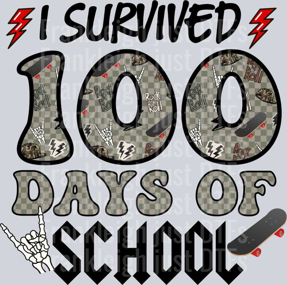 I survived 100 days of school Skellies