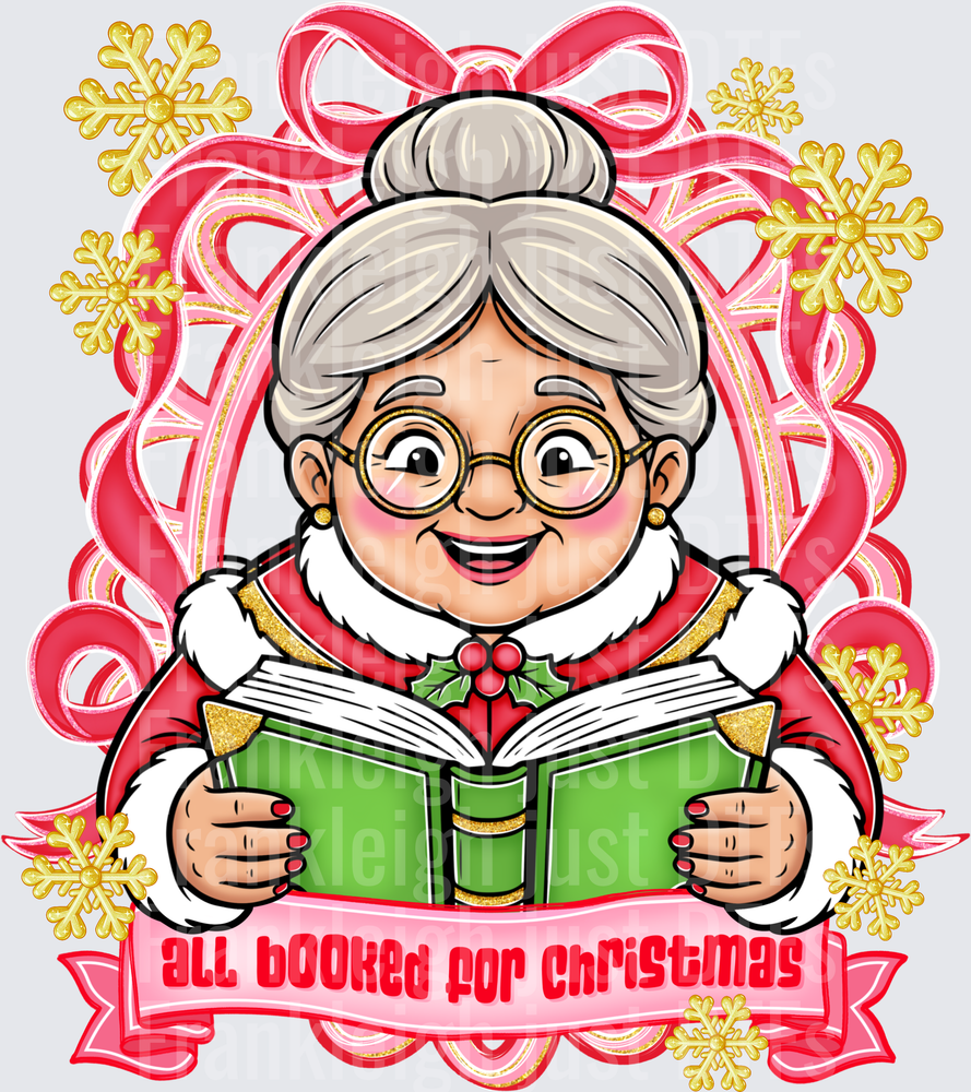All Booked for Christmas Frame