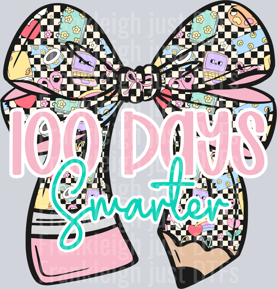 100 days Smarter Multi color Bow Pencil