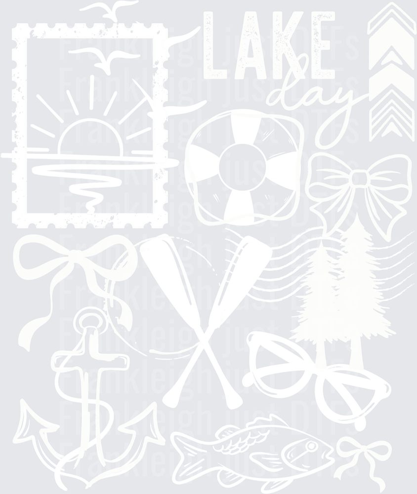 Lake Day  White With Bows