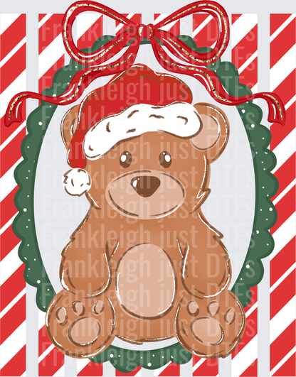 Bear frame red stripes
