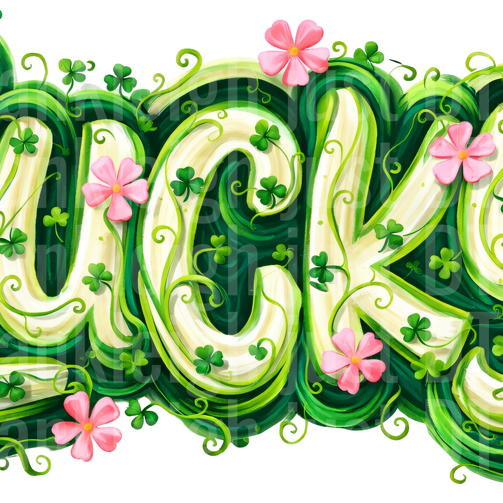 St Patrick's Day Png Brushstroke Lucky