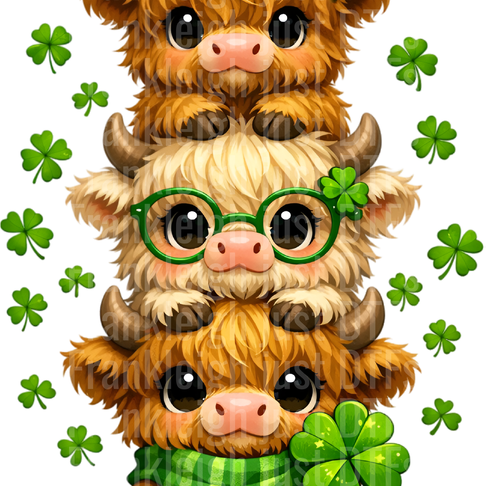 Highland Cow St. Patrick's Day Png