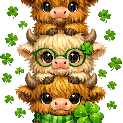 Highland Cow St. Patrick's Day Png