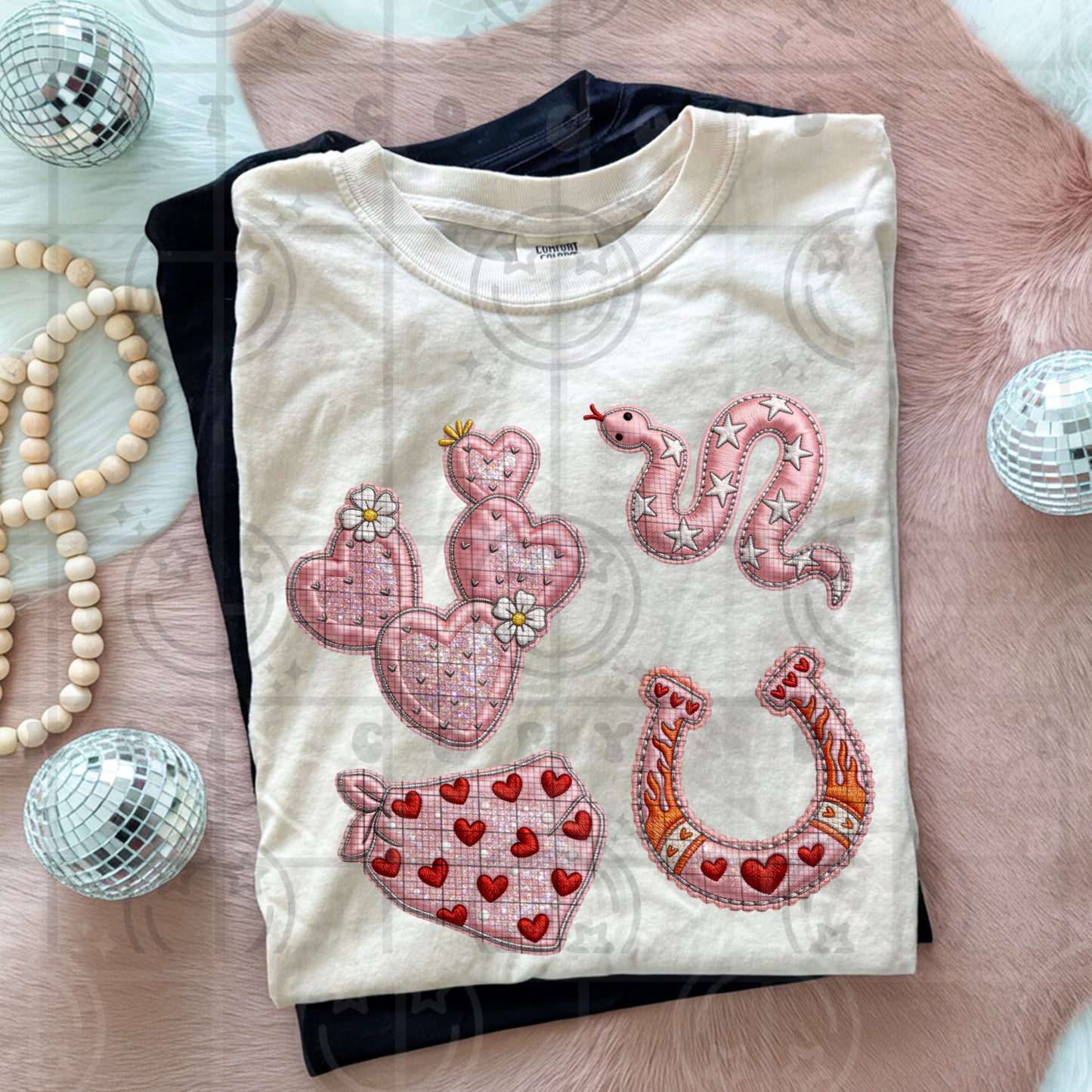 Western Wday collage faux emb