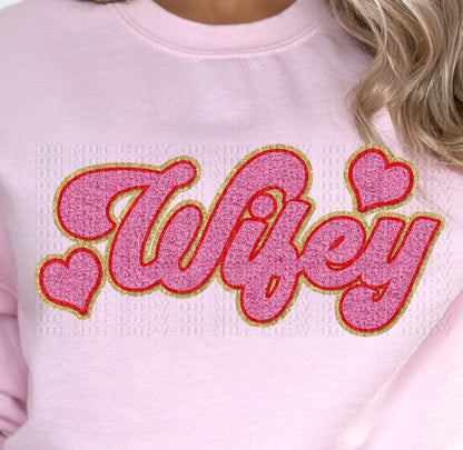 Wifey Faux Chenille Patch